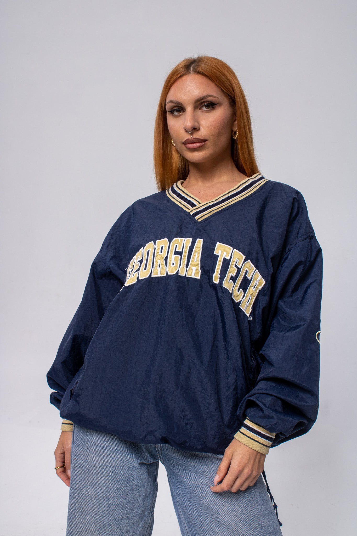 Georgia Tech Pullover Windbreaker Jacket