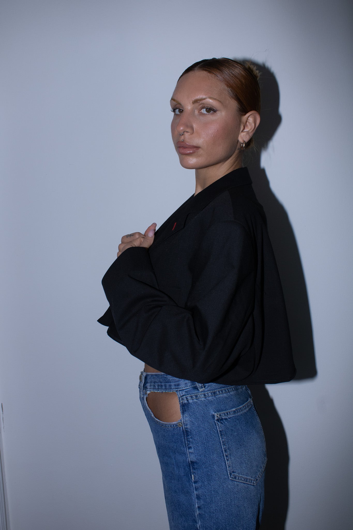 Μεταποιημένο Crop blazer