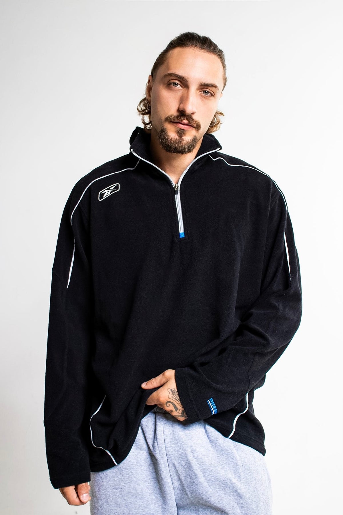 Y2K Reebok Half-zip Fleece Sweatshirt
