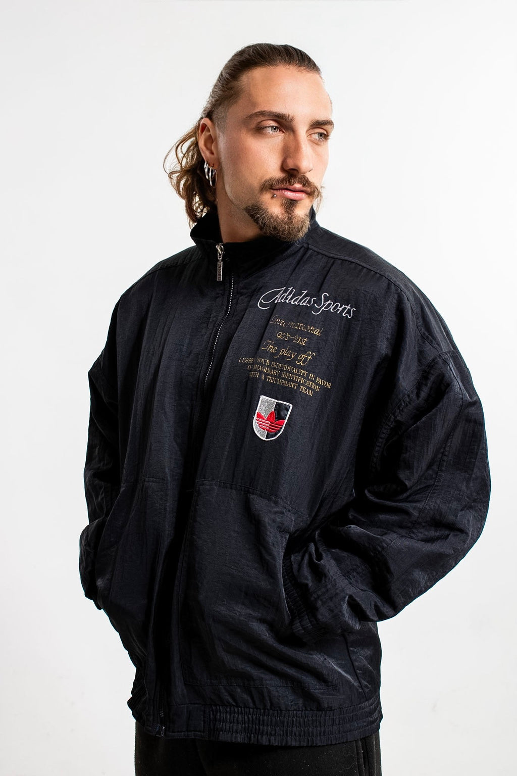 90s Adidas International "The Play Off" Crest Jacket