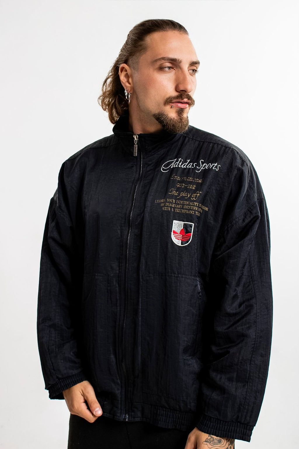 90s Adidas International "The Play Off" Crest Jacket