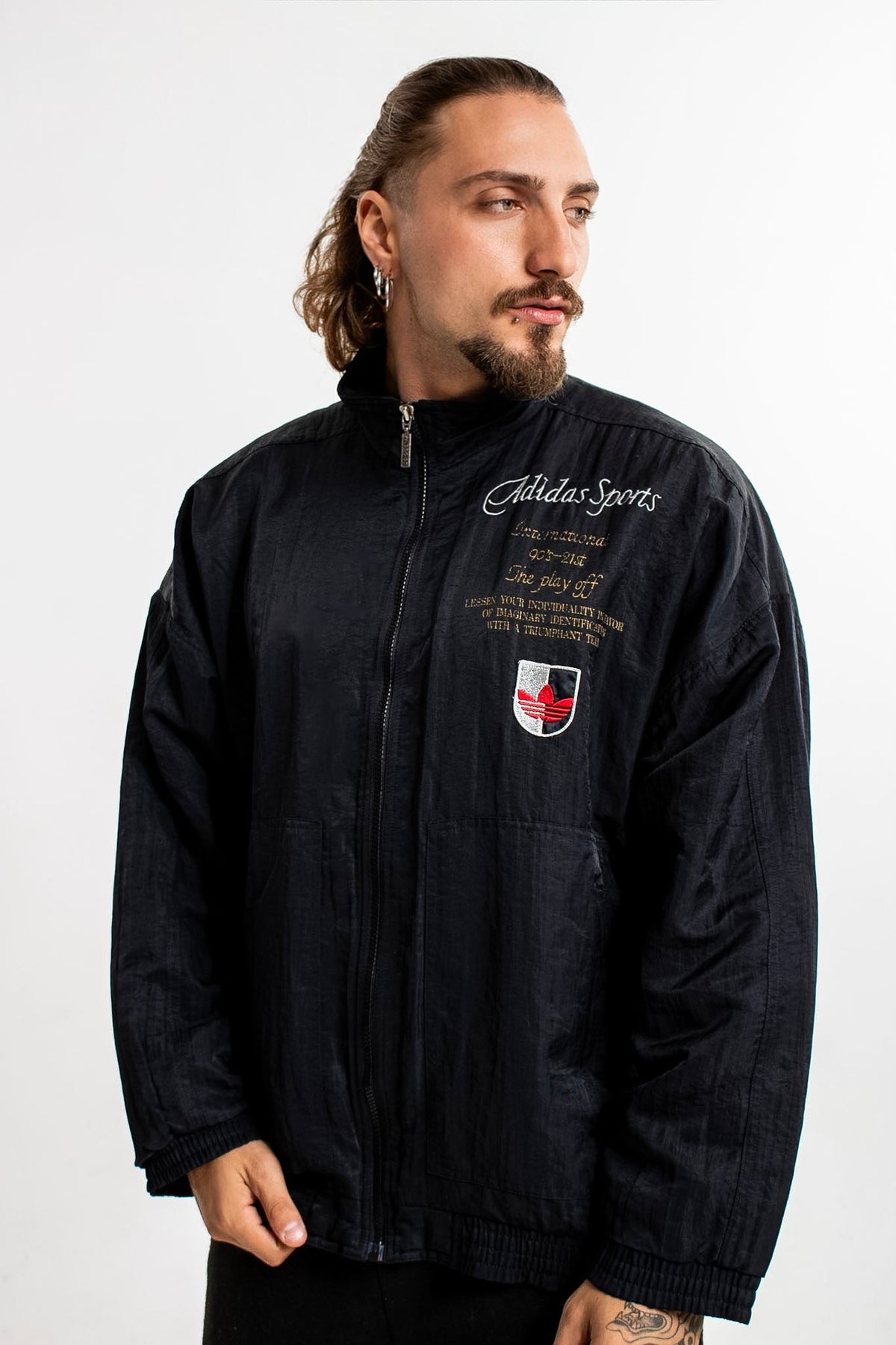 90s Adidas International "The Play Off" Crest Jacket