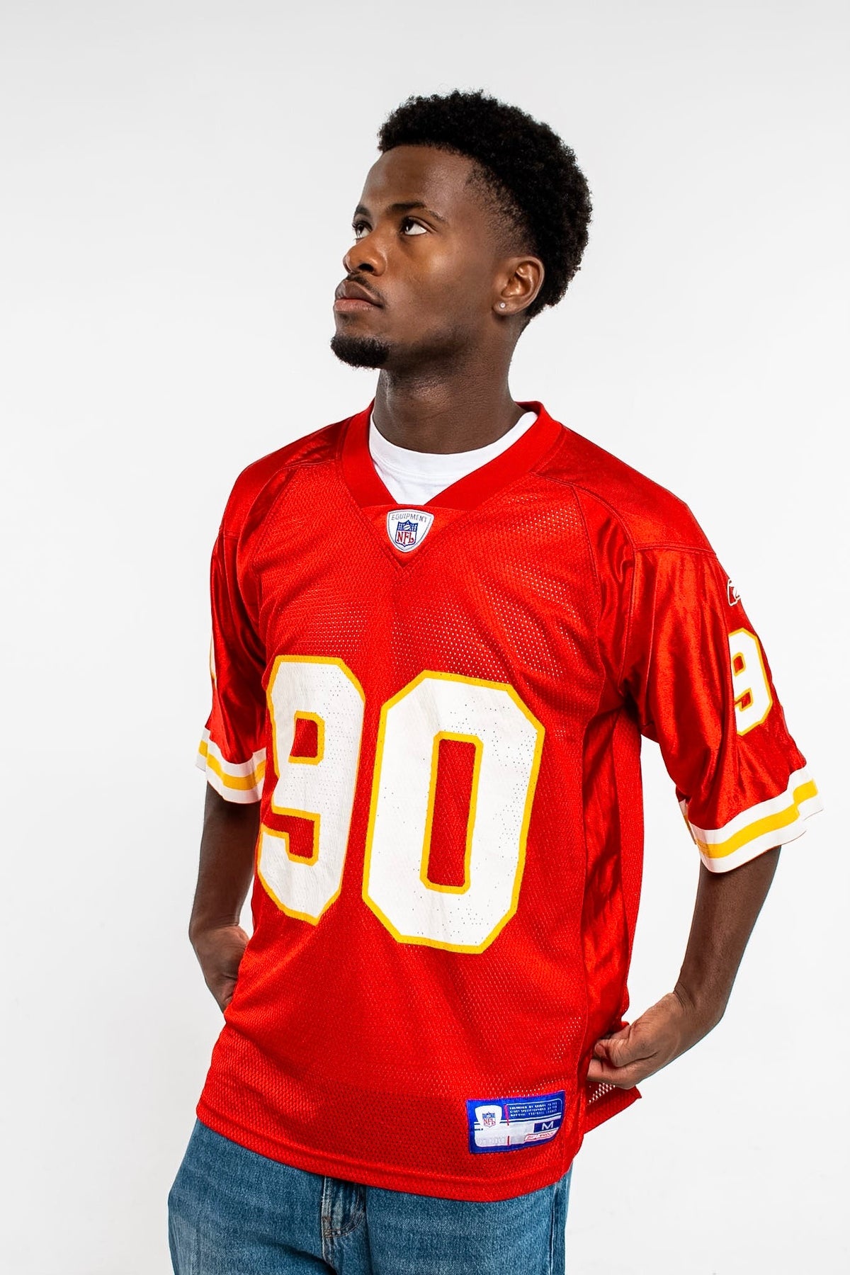00s Reebok NFL Kansas City Chiefs Sims #90 Jersey