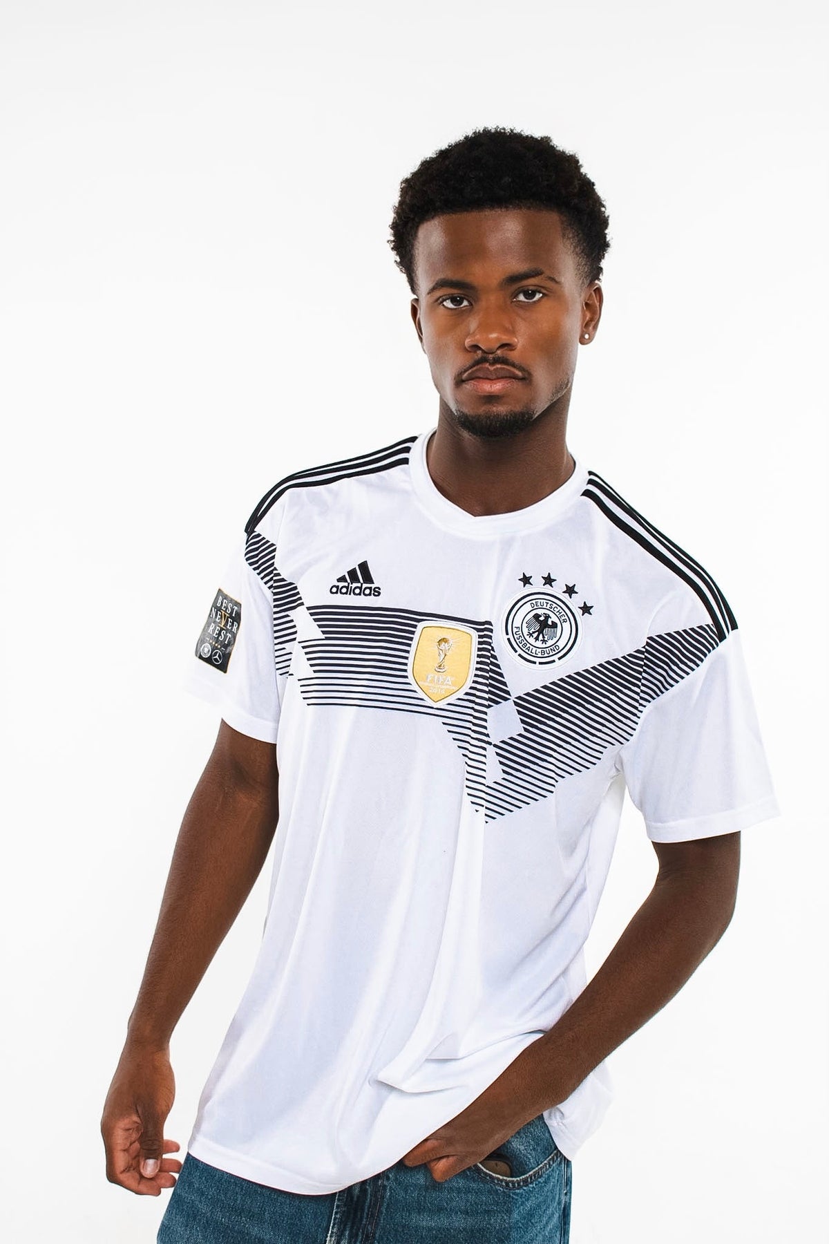 Adidas Germany 2018 World Cup Training Jersey – Official Mercedes-Benz Sponsor Shirt