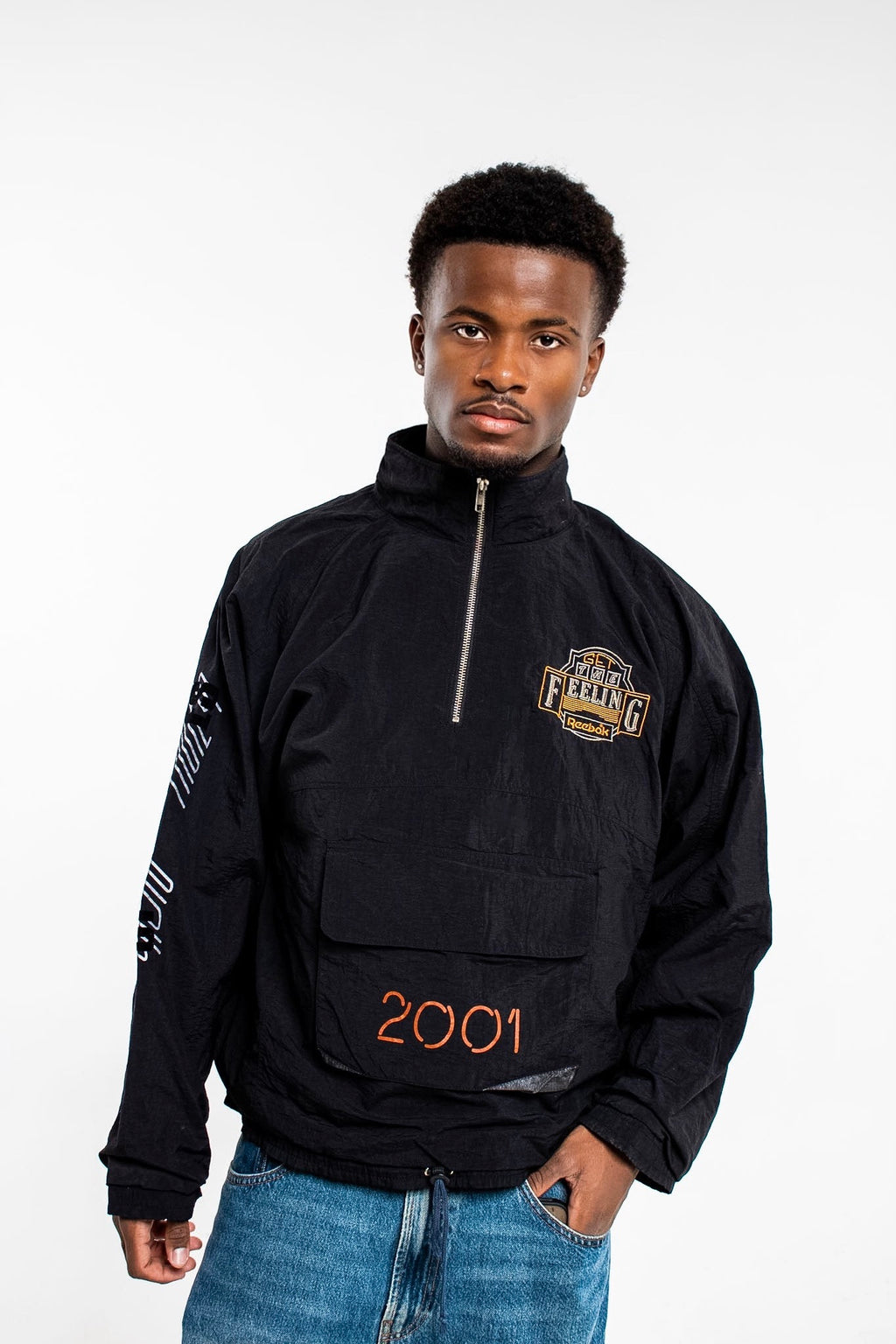 90s Ultra Rare Reebok Half-zip Jacket