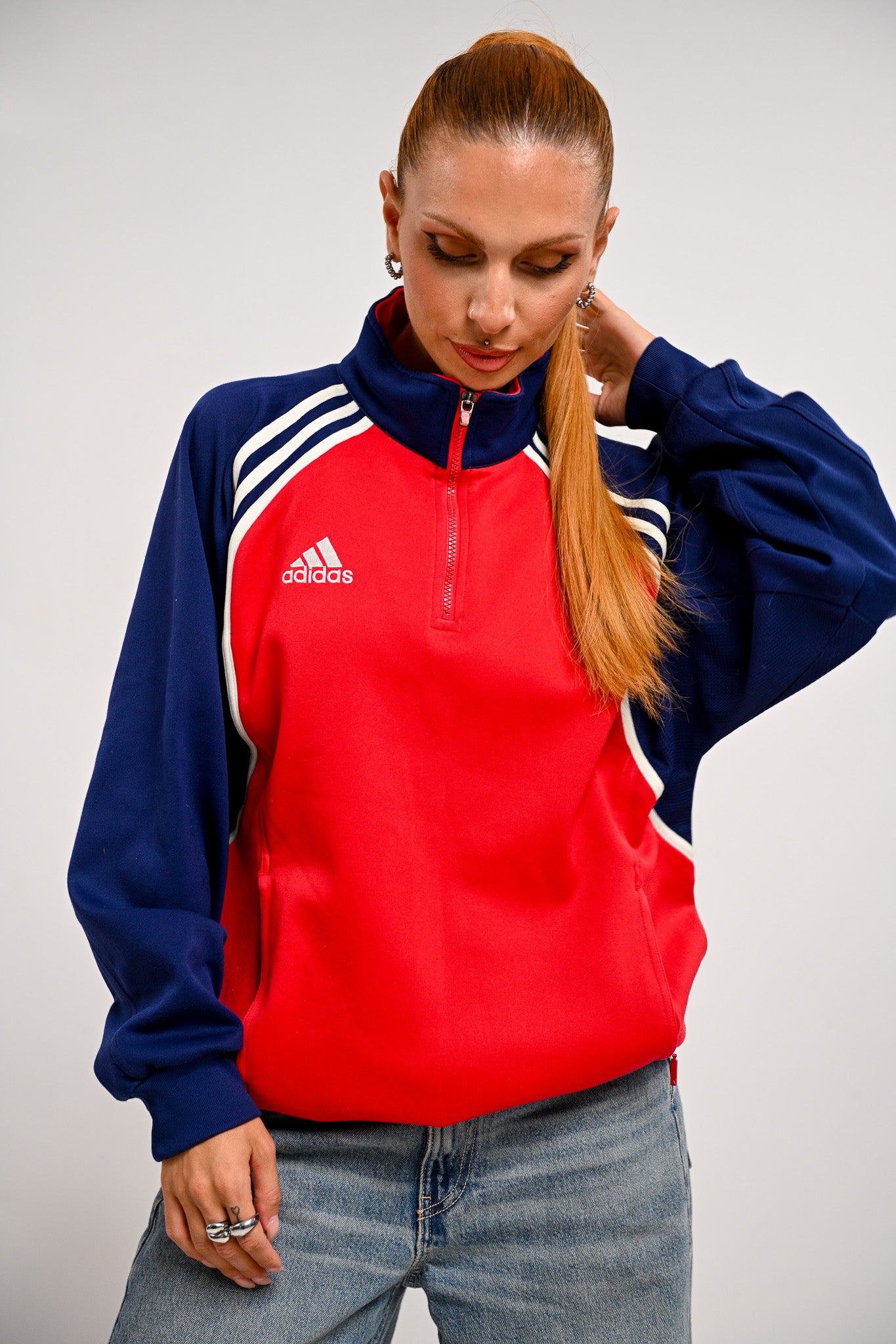 Adidas Vintage half-zip sweatshirt