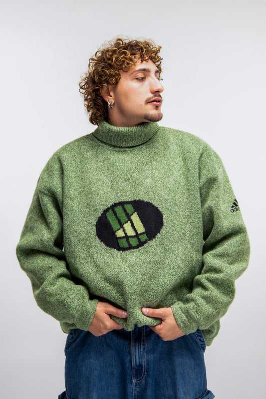 Adidas Vintage 90s Sweater Knit Turtleneck