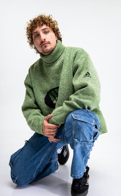 Adidas Vintage 90s Sweater Knit Turtleneck