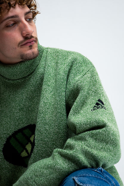 Adidas Vintage 90s Sweater Knit Turtleneck