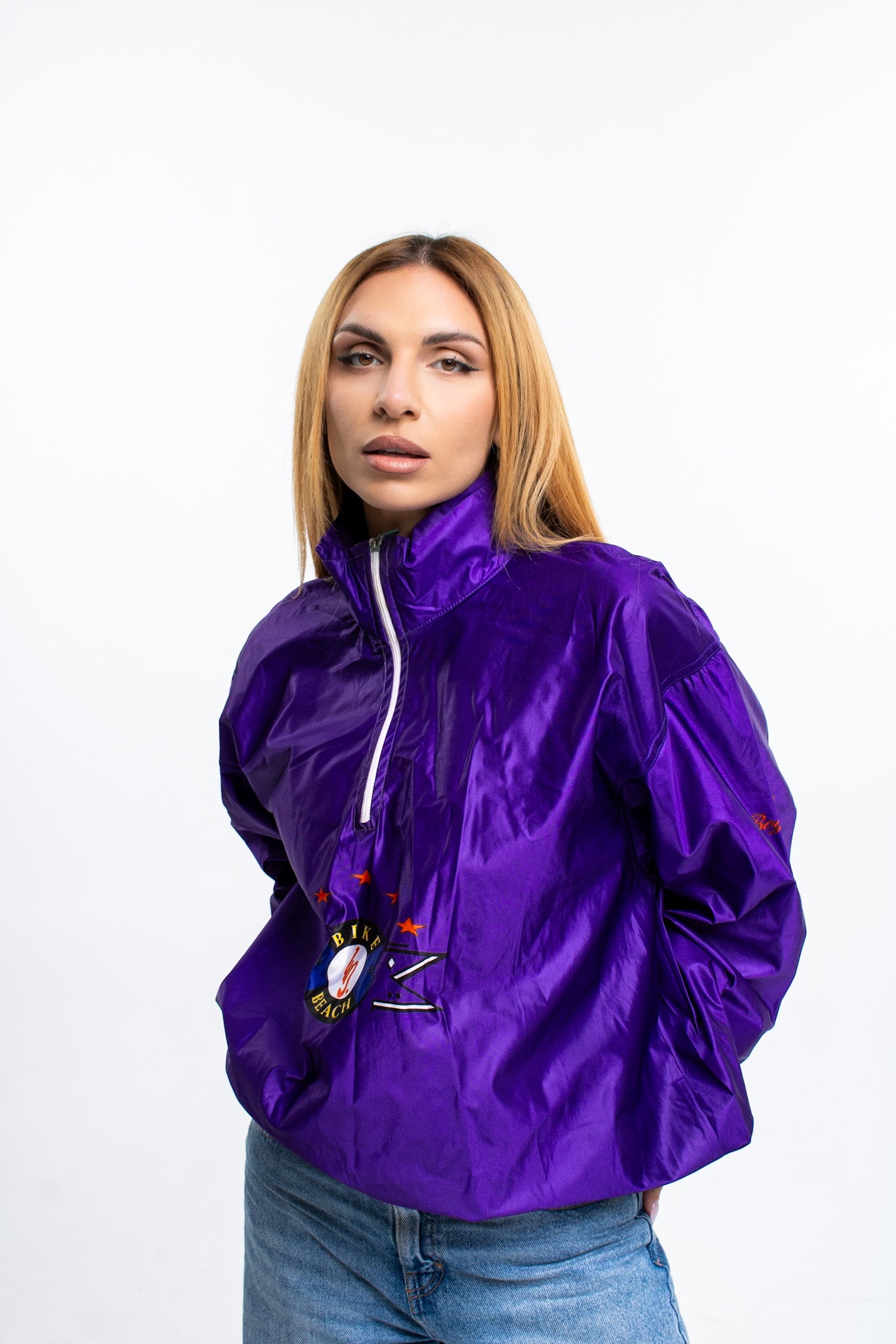 Vintage Half-zip windbreaker
