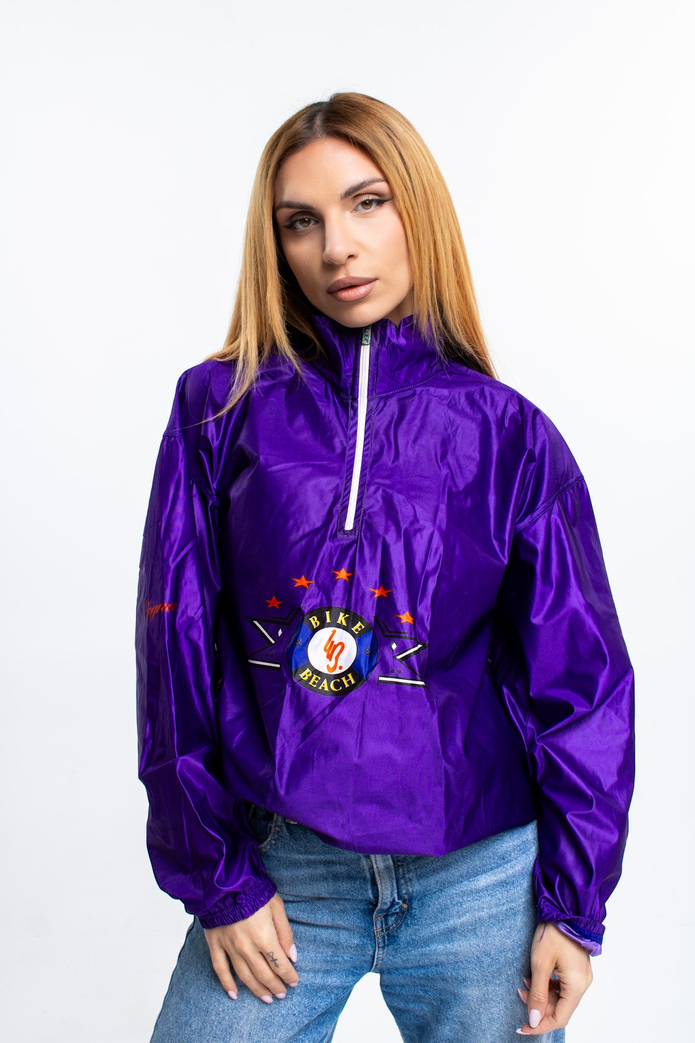 Vintage Half-zip windbreaker