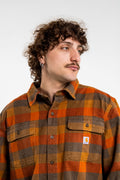 Carhartt Loose Fit Heavyweight Flannel Plaid Shirt