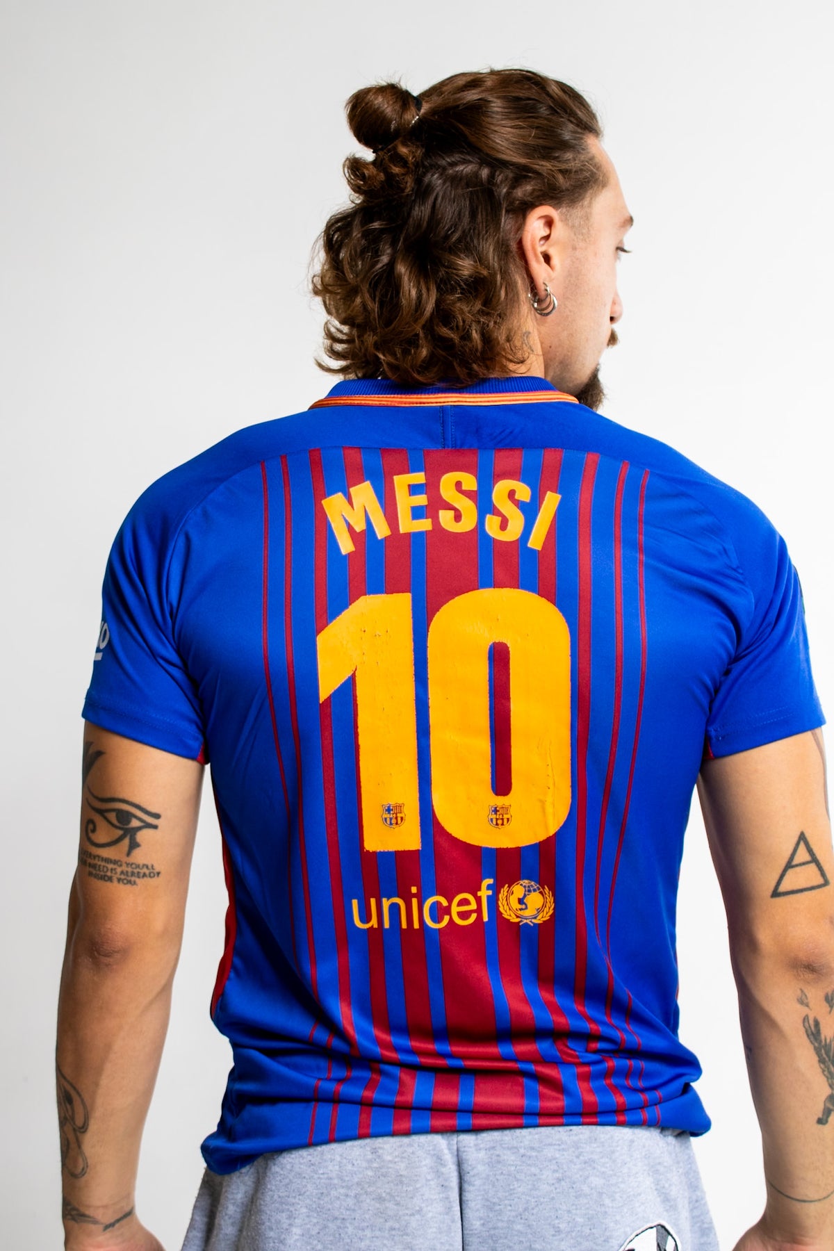 Retro Nike FC Barcelona 2017/2018 Home Jersey -Messi #10