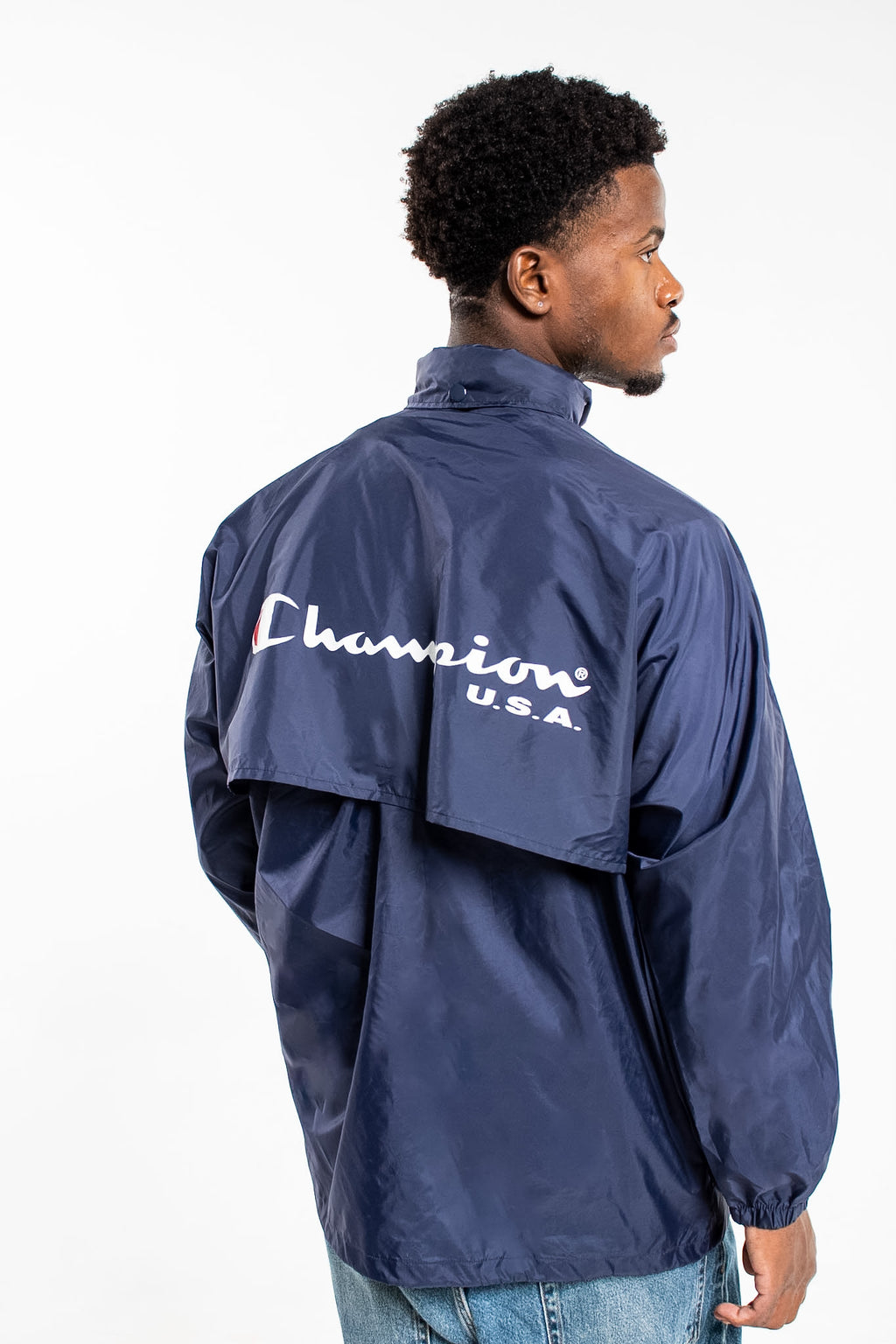 90s Champion Big Logo Windbreaker Jacket