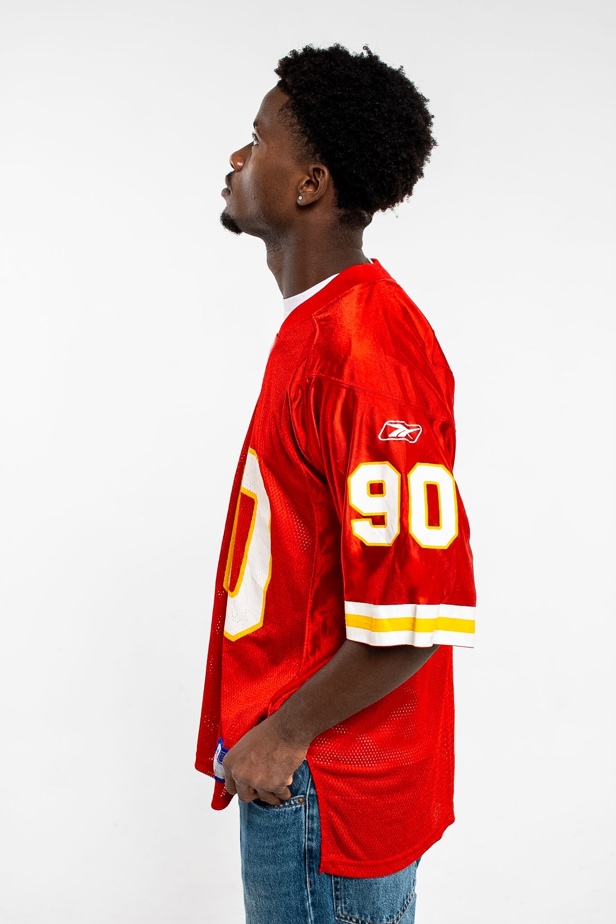 00s Reebok NFL Kansas City Chiefs Sims #90 Jersey