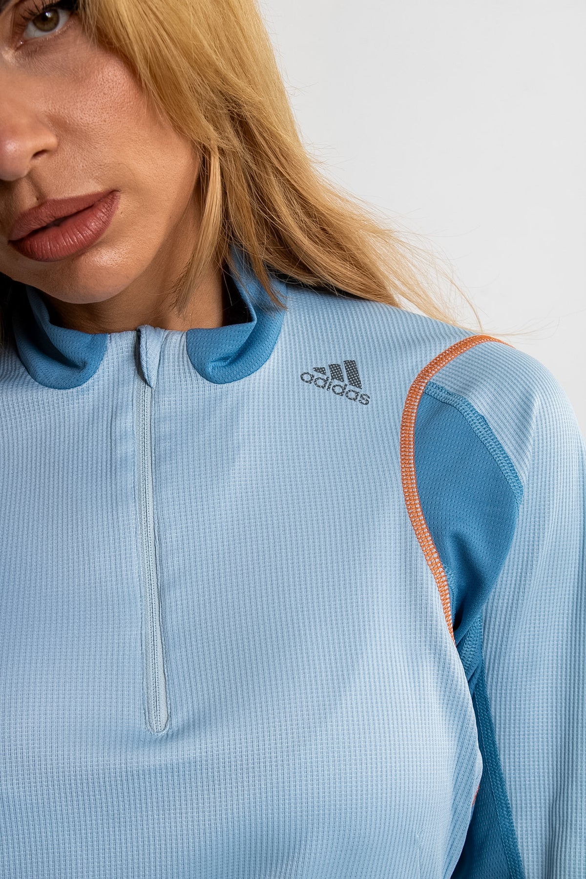 Y2K Adidas Half-zip Blouse