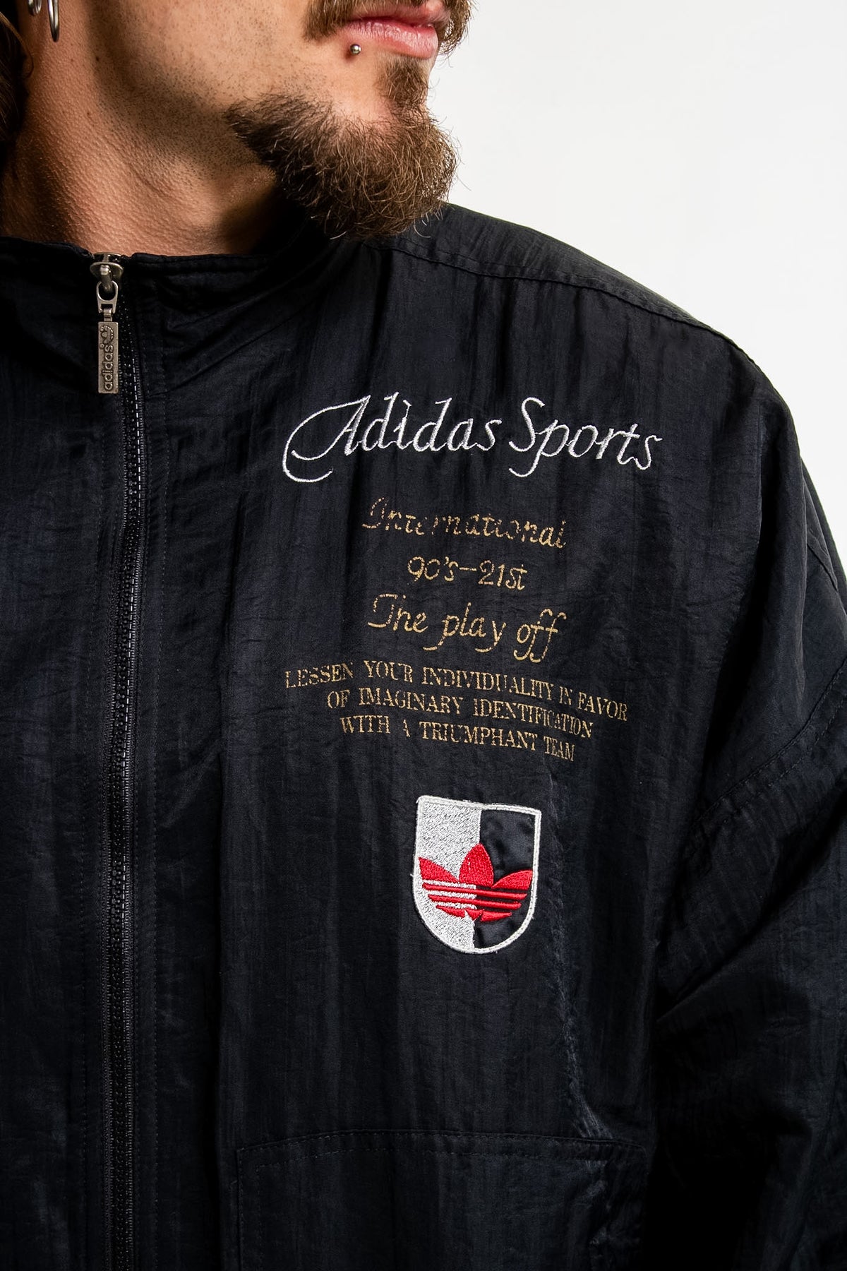 90s Adidas International "The Play Off" Crest Jacket