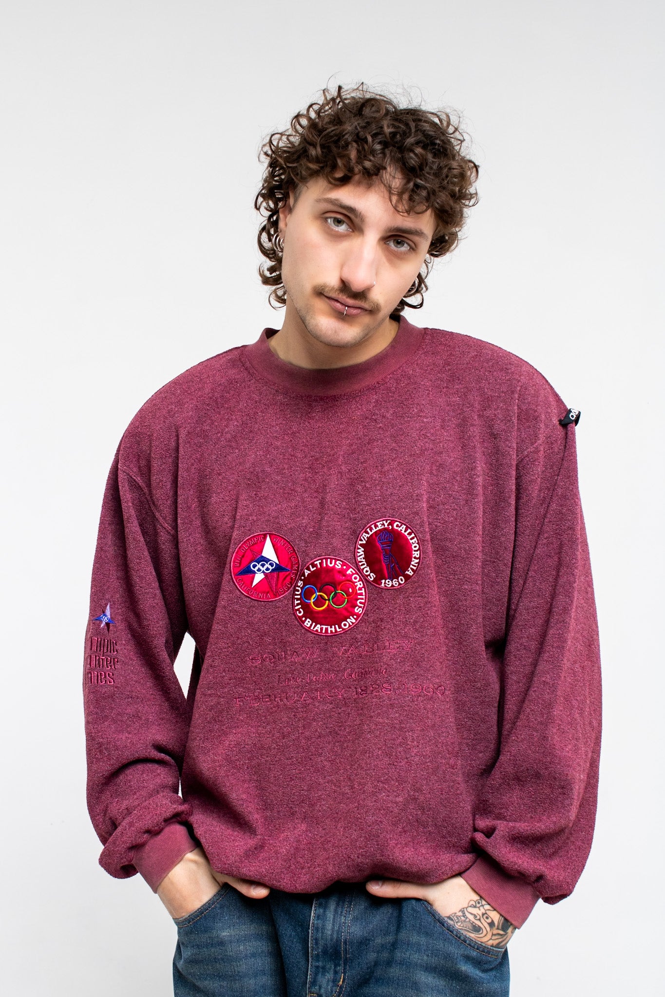 Adidas Vintage 80's 1960 USA Winter Olympics Sweatshirt