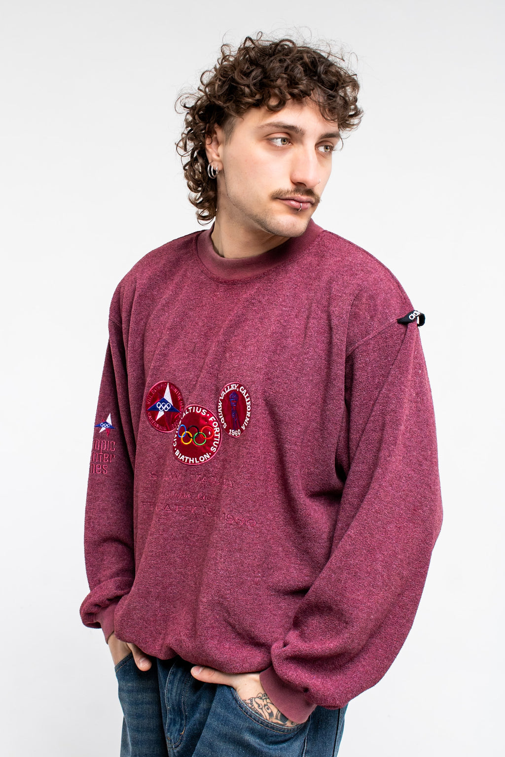 Adidas Vintage 80's 1960 USA Winter Olympics Sweatshirt