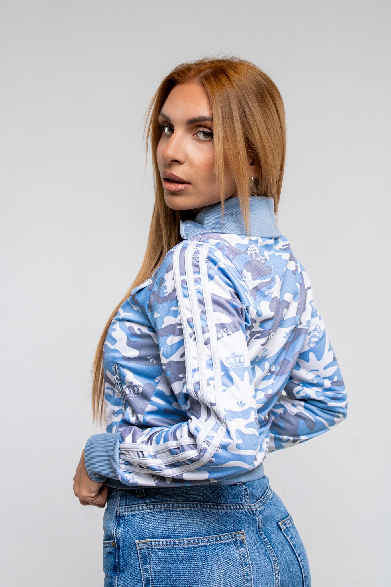 Adidas Missy Elliott Sky Blue Camo Jacket