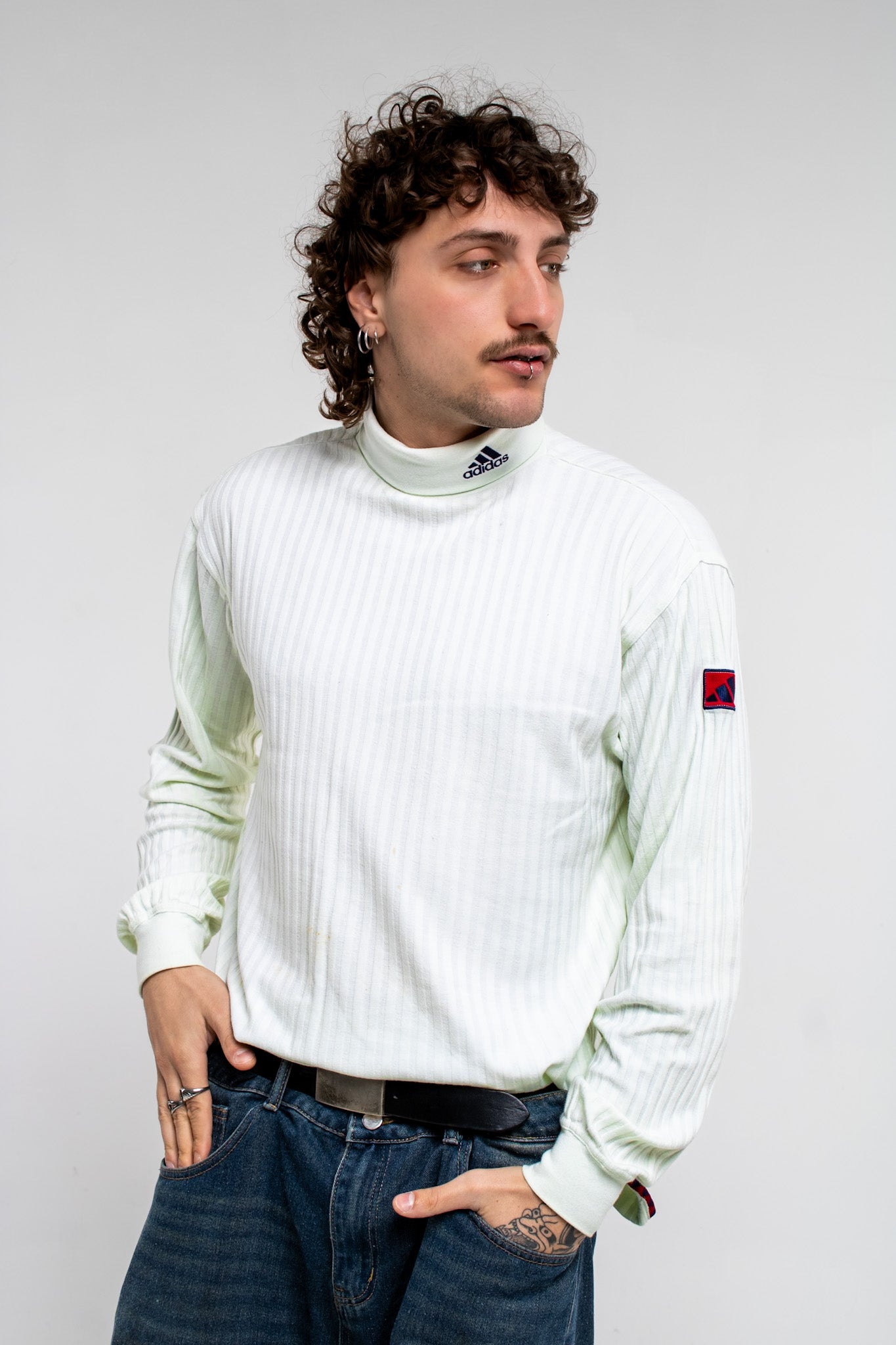 Adidas Vintage Ribbed Turtleneck