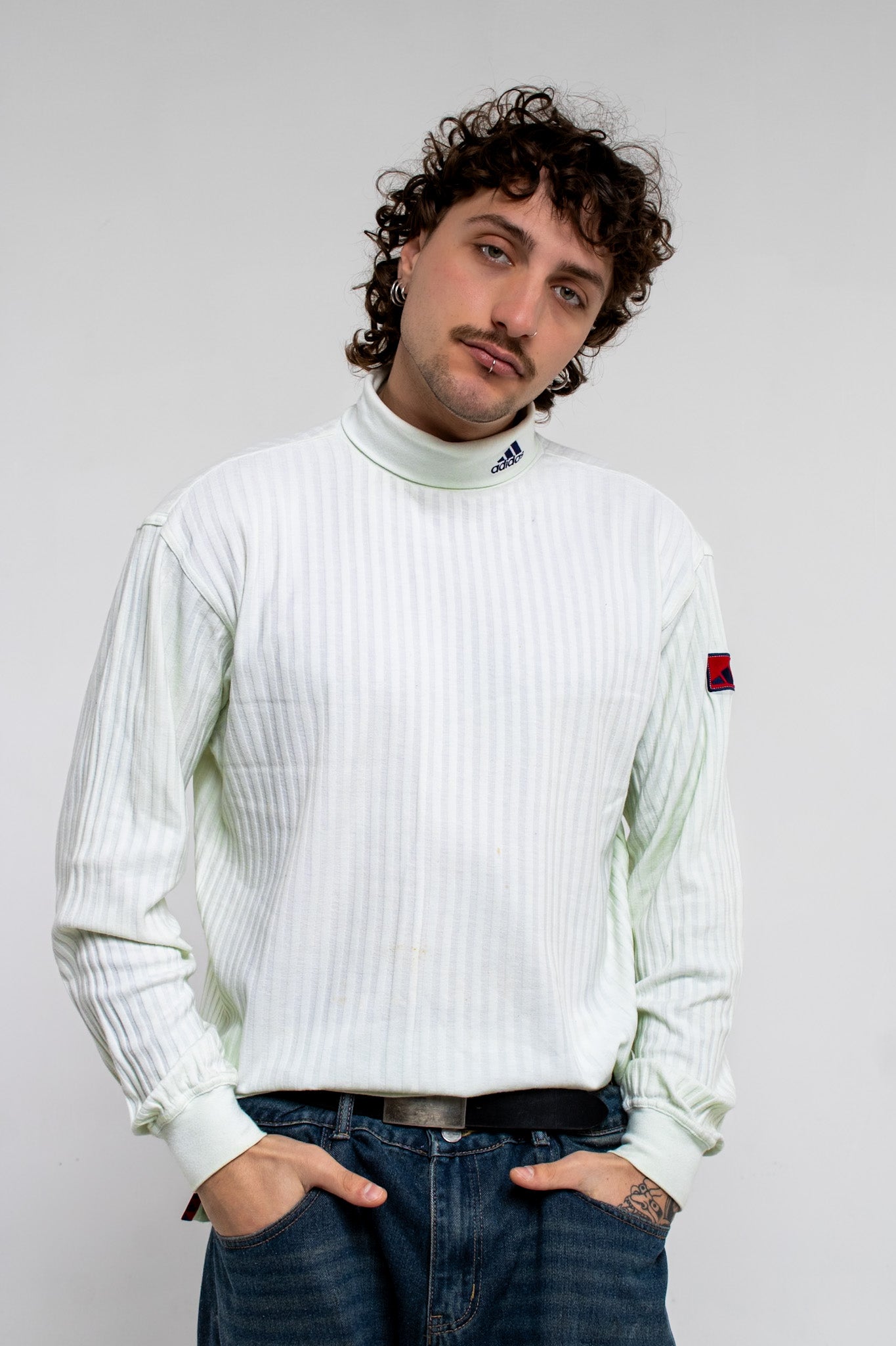 Adidas Vintage Ribbed Turtleneck
