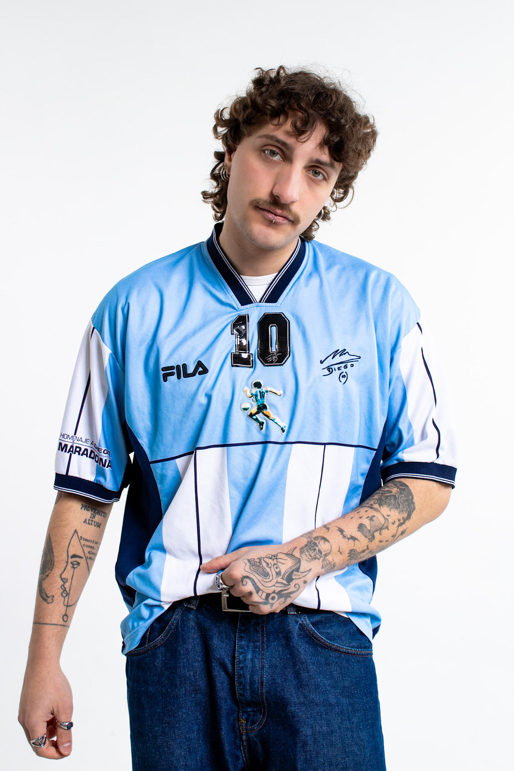 ARGENTINA 2001 SPECIAL 'TESTIMONIAL GAME' SHIRT #10 MARADONA
