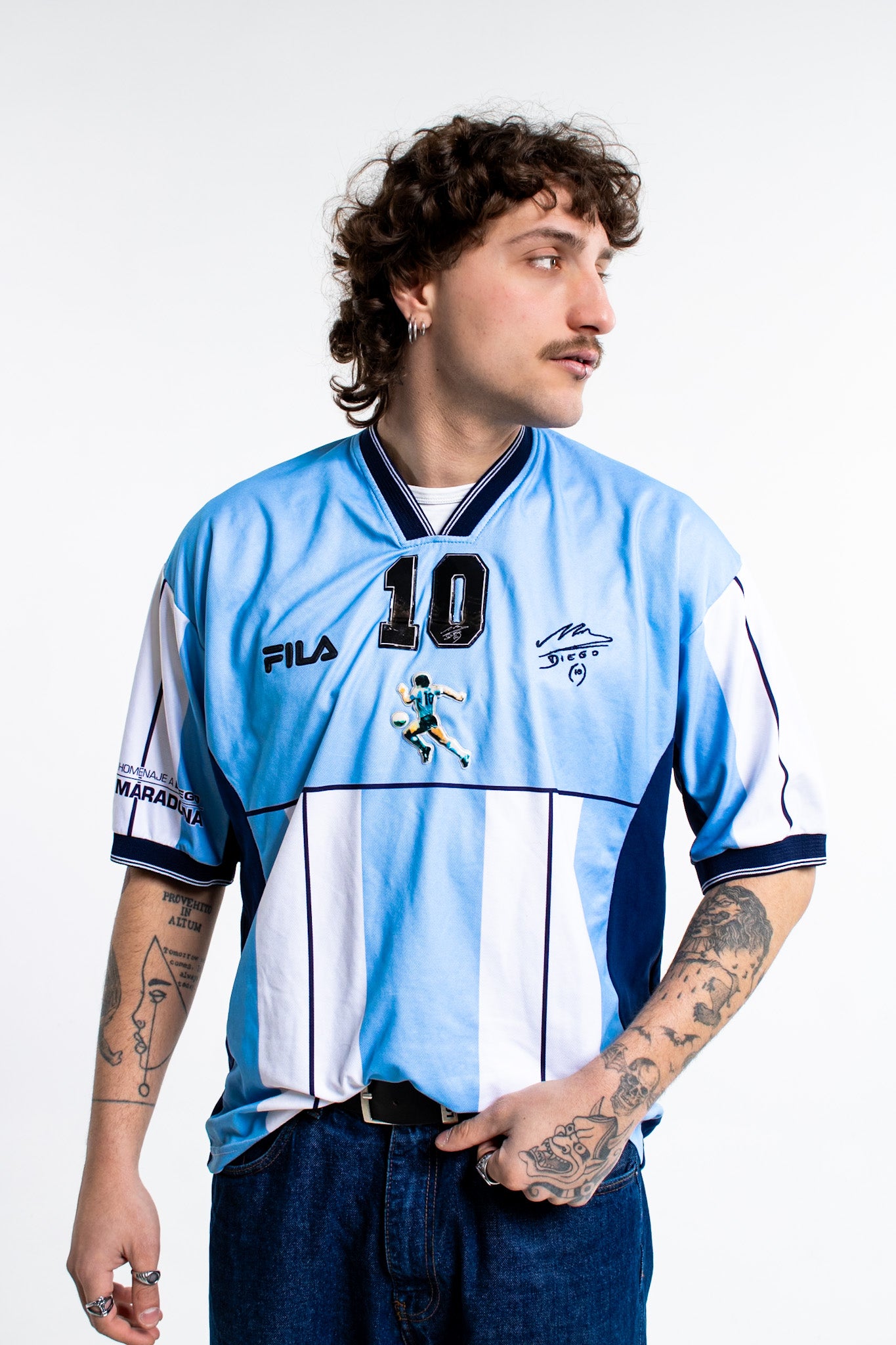 ARGENTINA 2001 SPECIAL 'TESTIMONIAL GAME' SHIRT #10 MARADONA