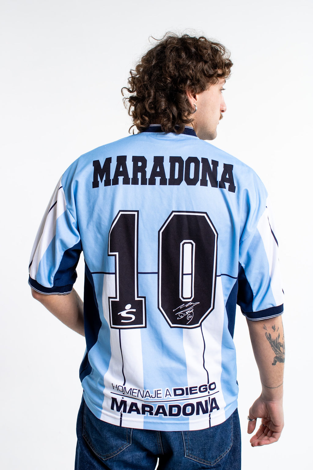 ARGENTINA 2001 SPECIAL 'TESTIMONIAL GAME' SHIRT #10 MARADONA
