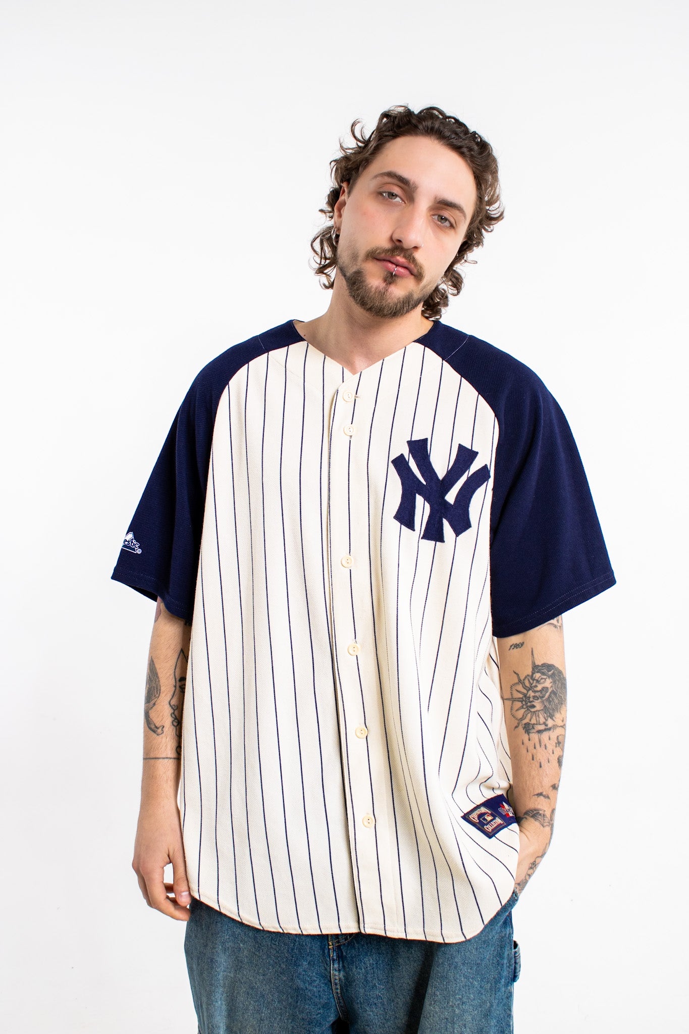 Yankees New York Vintage Baseball Majestic Jersey