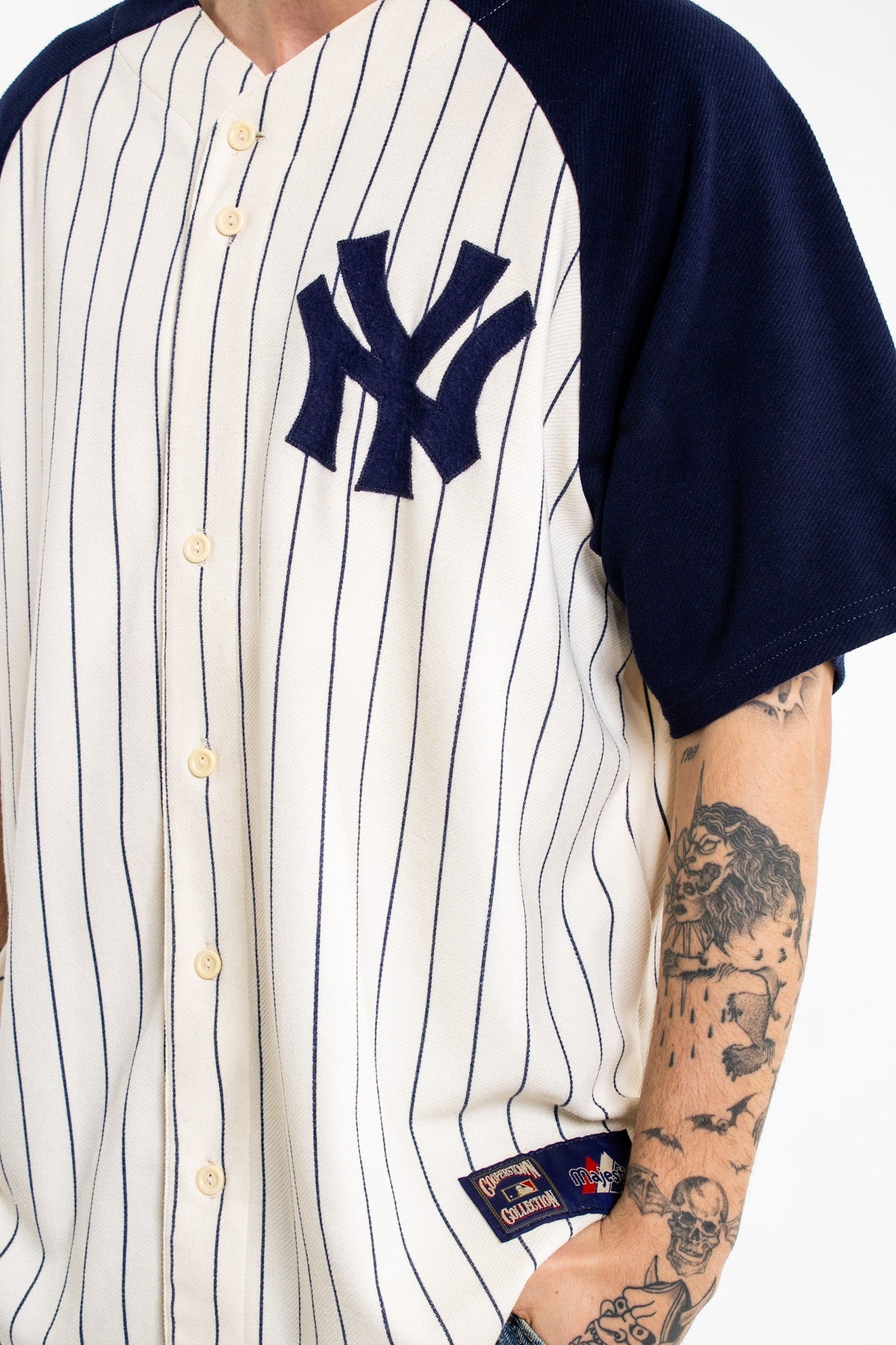 Yankees New York Vintage Baseball Majestic Jersey