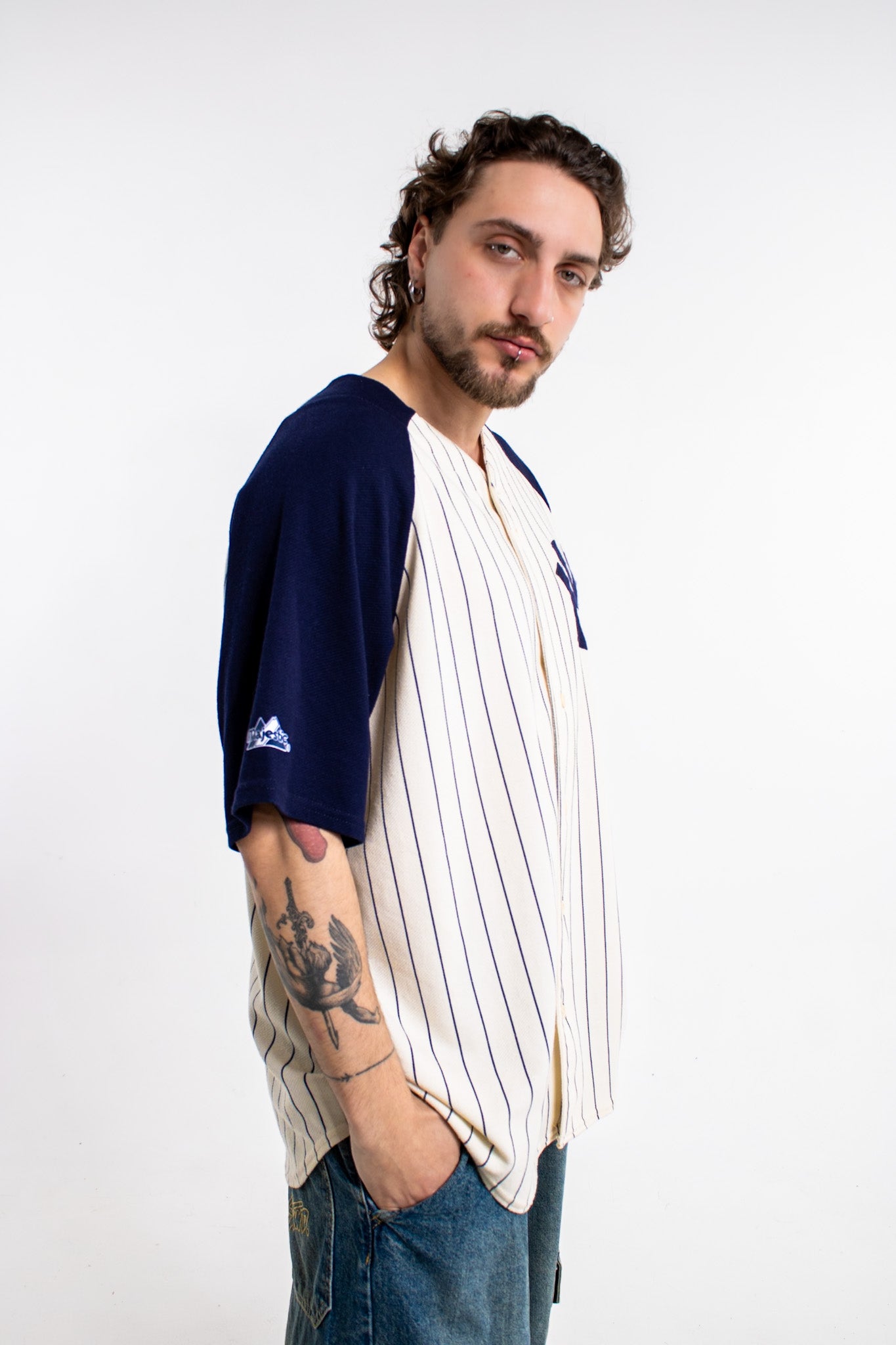 Yankees New York Vintage Baseball Majestic Jersey