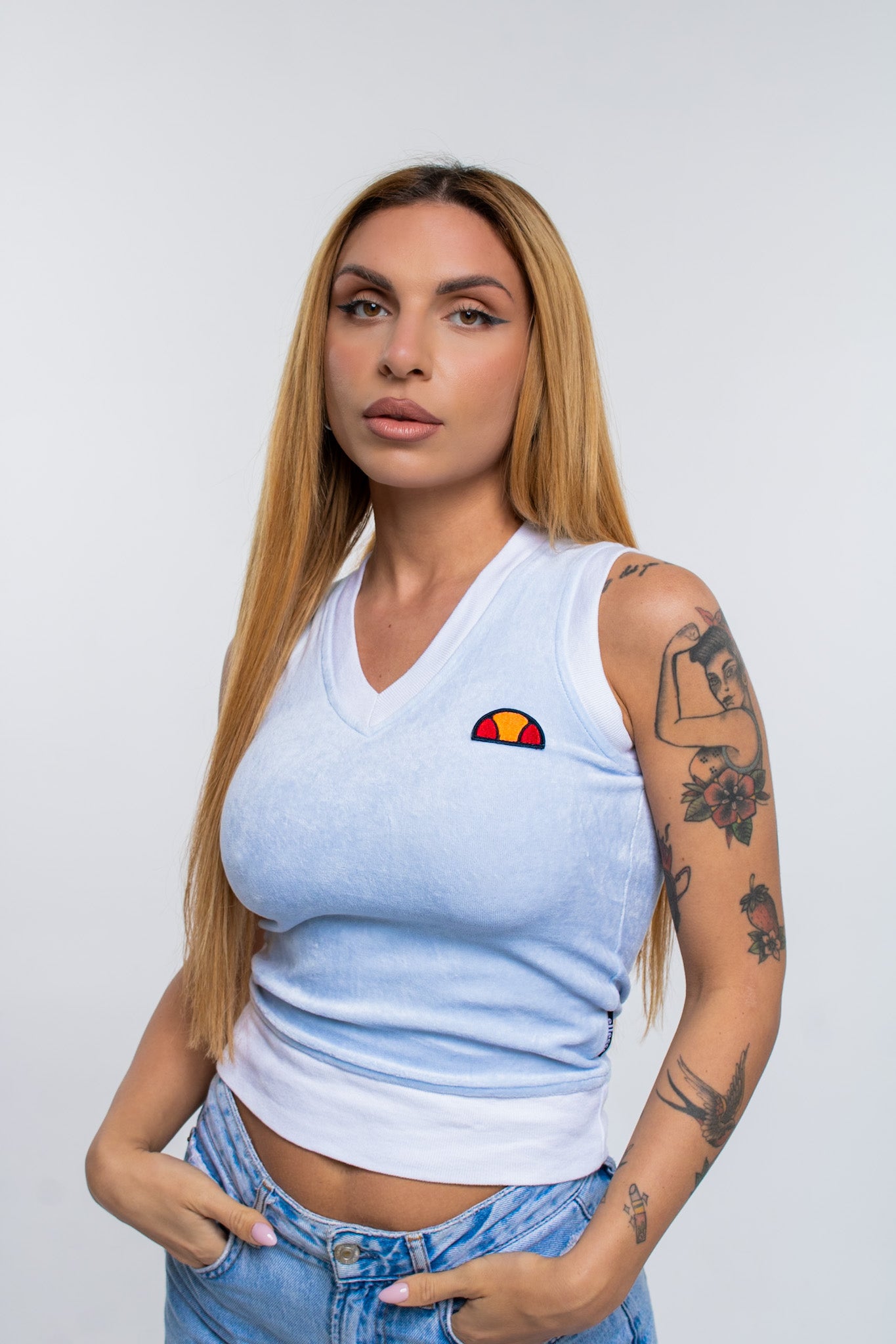 Ellesse Fleece Vest Top