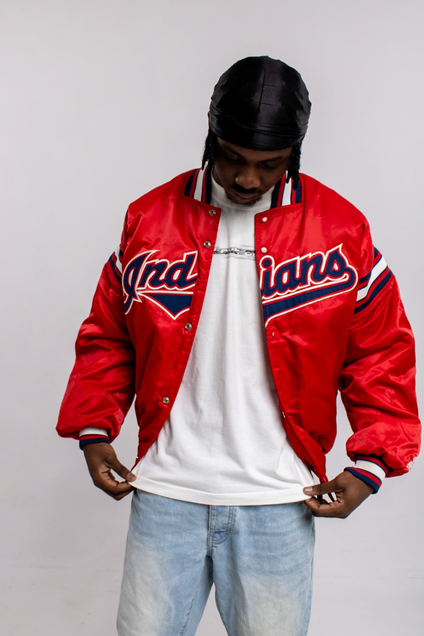 90’s Starter Indians Bomber Jacket