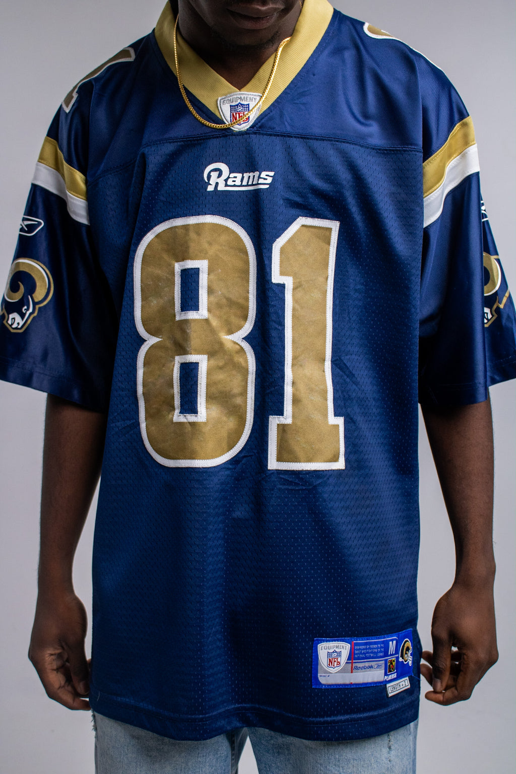 Vintage Torry Holt St. Louis Rams Reebok NFL Sewn Jersey