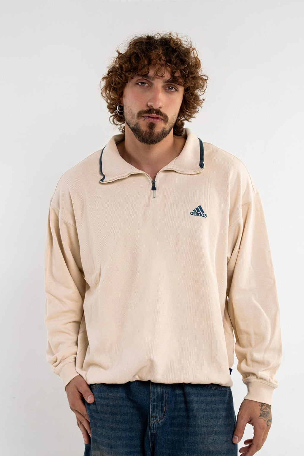 90s Adidas Polo Sweatshirt