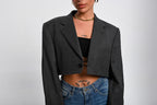 Μεταποιημένο Crop Blazer