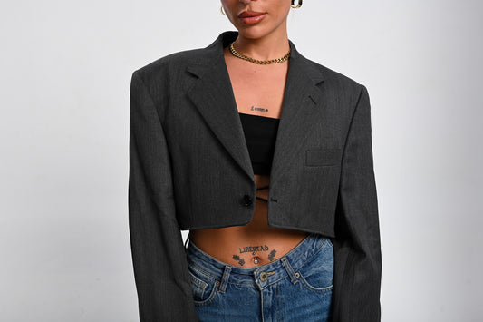 Μεταποιημένο Crop Blazer