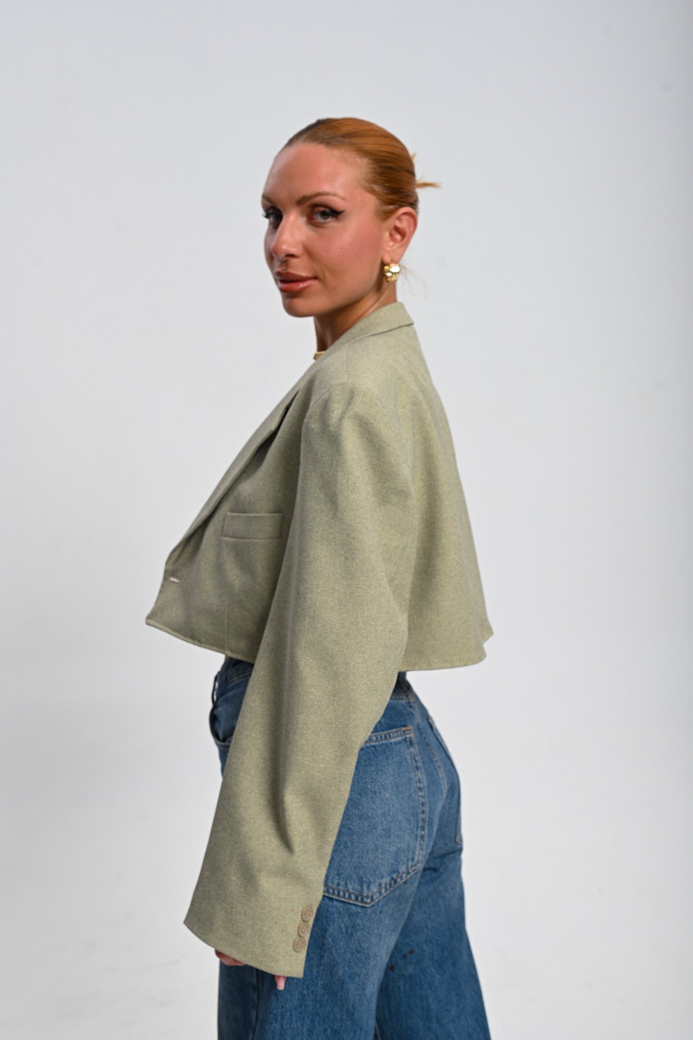Μεταποιημένο Crop Blazer