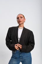 Μεταποιημένο crop blazer