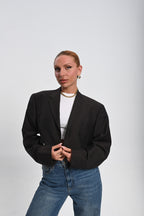 Μεταποιημένο crop blazer