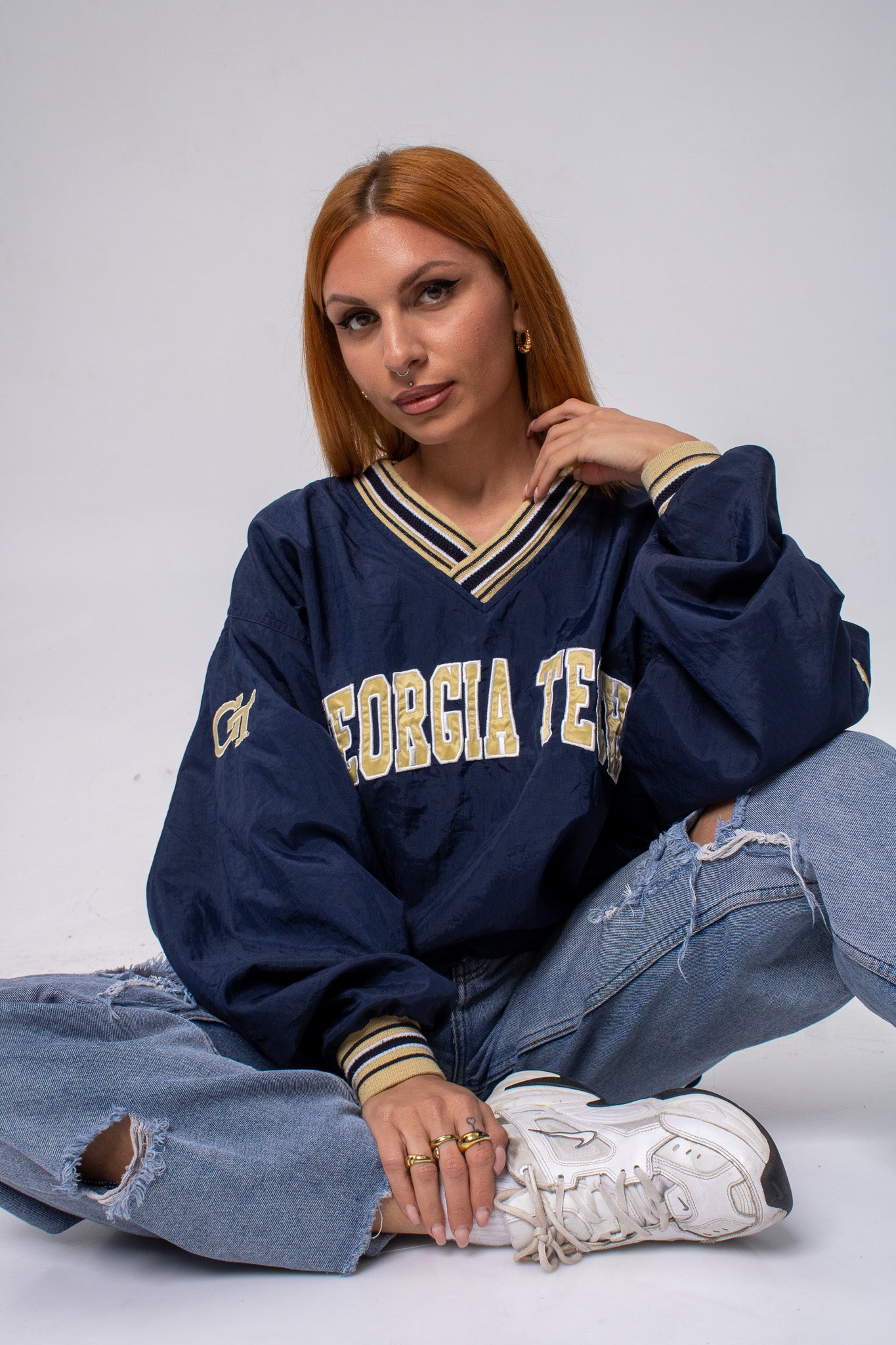 Georgia Tech Pullover Windbreaker Jacket