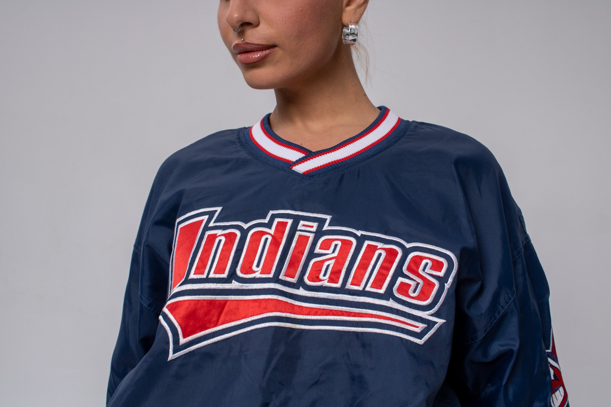 Vintage Cleveland Indians Starter Pullover Windbreaker Jacket