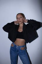 Μεταποιημένο Crop blazer