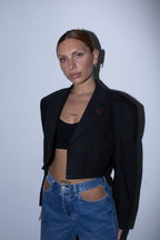 Μεταποιημένο Crop blazer