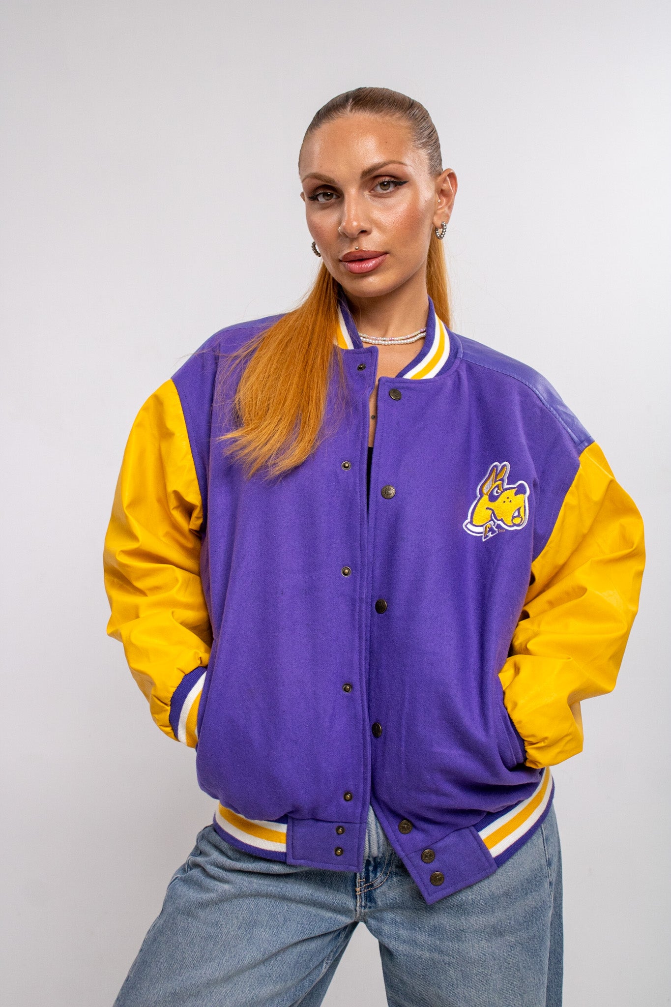 Vintage UAlbany Great Danes Varsity Jacket