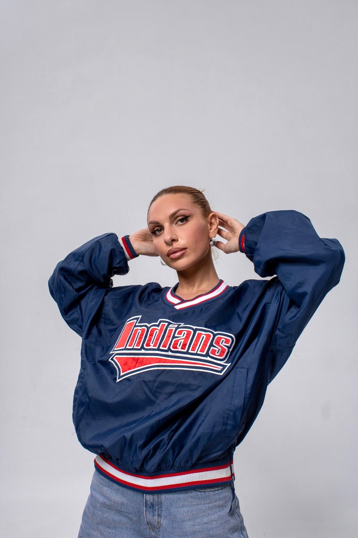 Vintage Cleveland Indians Starter Pullover Windbreaker Jacket