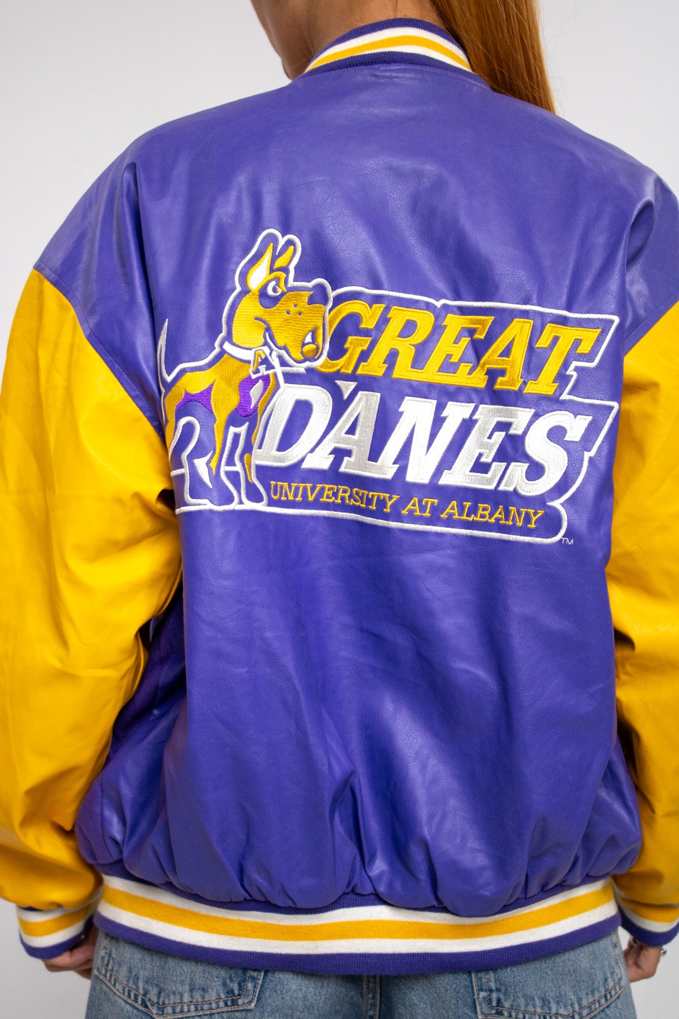Vintage UAlbany Great Danes Varsity Jacket