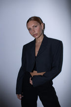 Μεταποιημένο Crop blazer