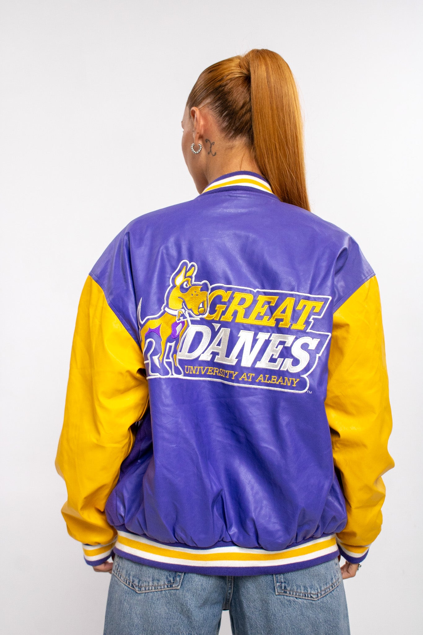 Vintage UAlbany Great Danes Varsity Jacket